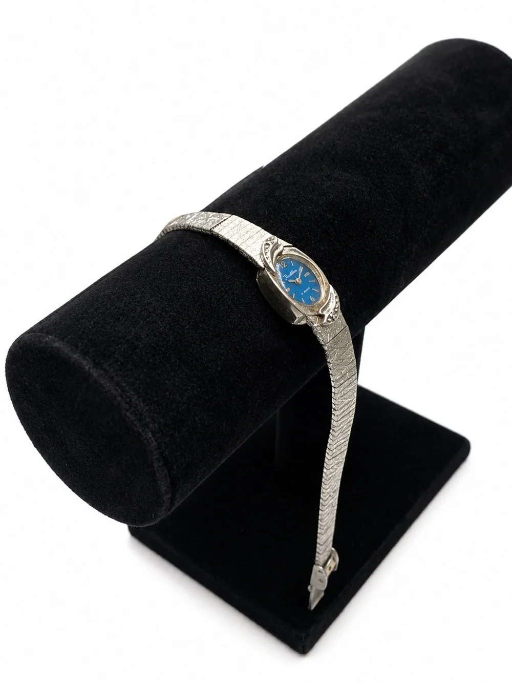 Tradition Women's Silver-Tone Watch with Blue Dial